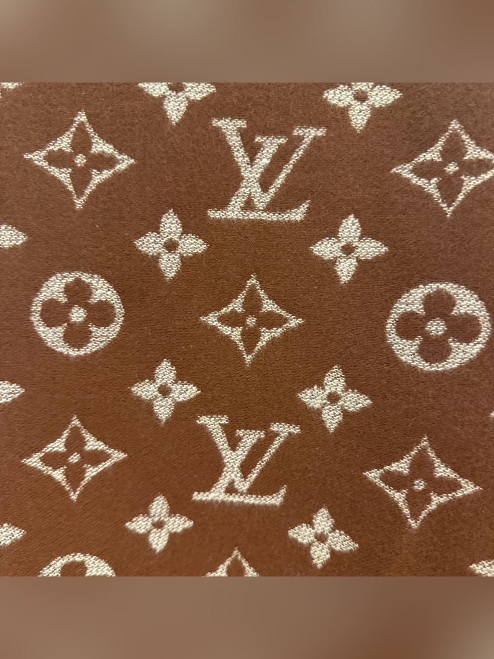 Reversible Split Monogram Cashmere Silk Scarf - Picture 11 of 14